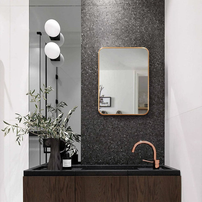 elevenpast Mirrors Sierra Aluminium Mirror Gold Small | Large