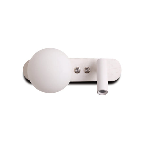 elevenpast Wall light White Bellagio Metal and Marble Wall Light Black | White | Travertino 5243.2