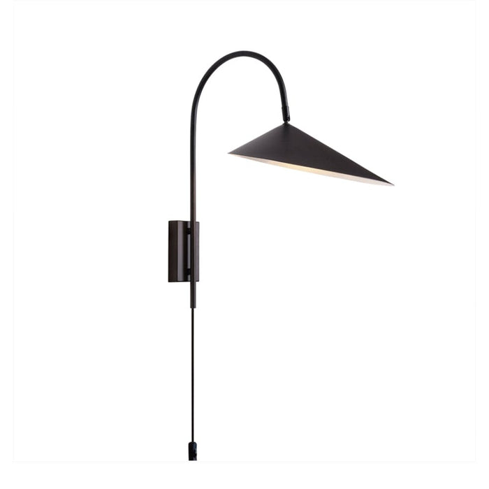 Spazio Wall Light Black Arum Metal Wall Light Gold | Black | White 5250.30