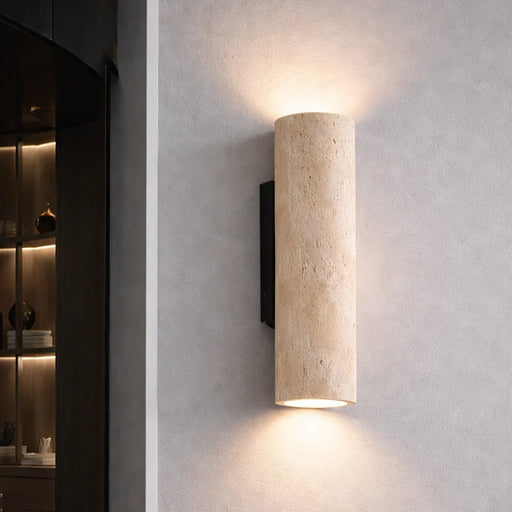 elevenpast pendant light Eterna Travertine Round Up and Down Wall Light 5253.01