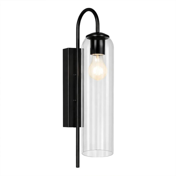 elevenpast Wall Light Black Satin Gold Ribbed Glass Wall Light – Modern Sconce 5256.30