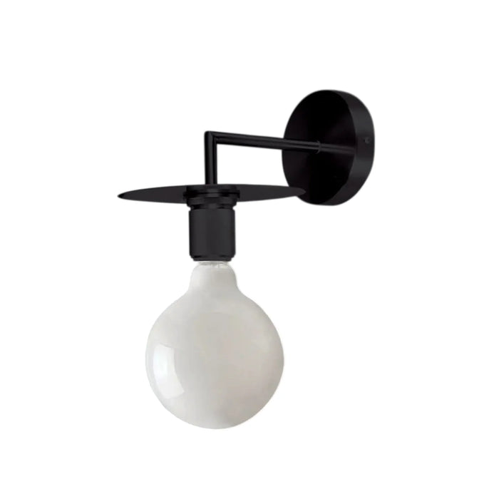 elevenpast Wall Light Modern Black Metal Wall Light with Exposed Globe 5258.30