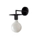 elevenpast Wall Light Modern Black Metal Wall Light with Exposed Globe 5258.30