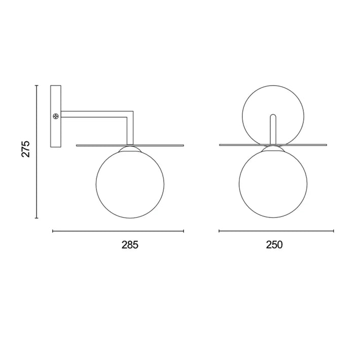 elevenpast Wall Light Senna Orb Wall Light - Black 5259.30