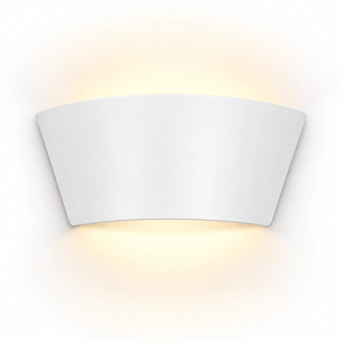Boho Curved Up & Down LED Wall Light 18W – Black | White | Satin Nickel