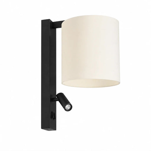 elevenpast Wall Light Black Saxon Metal Wall Light with LED Reading Light – Black or Bronze 5270.30