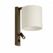 elevenpast Wall Light Bronze Saxon Metal Wall Light with LED Reading Light – Black or Bronze 5270.43