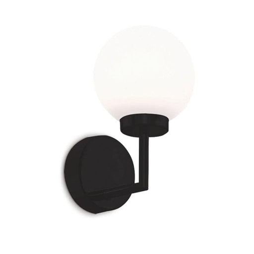 Spazio Black Pearl Wall Light - Stainless Steel and Opal Glass 5277.30