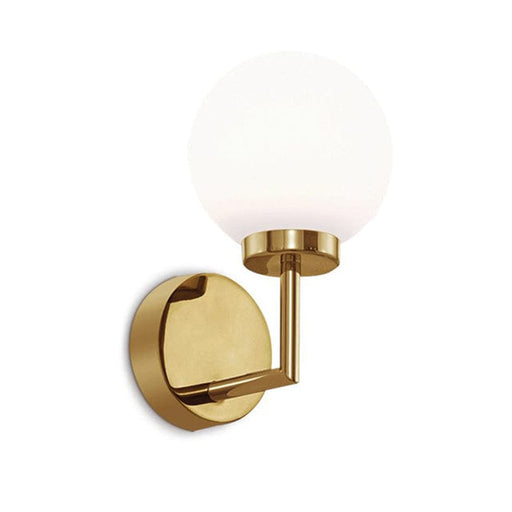 Spazio Gold Pearl Wall Light - Stainless Steel and Opal Glass 5277