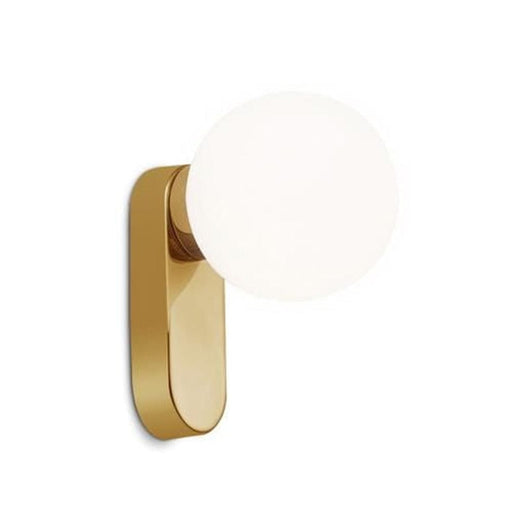 elevenpast table lamp Gold Bubble Wall Light - Gold and Opal Glass 5278