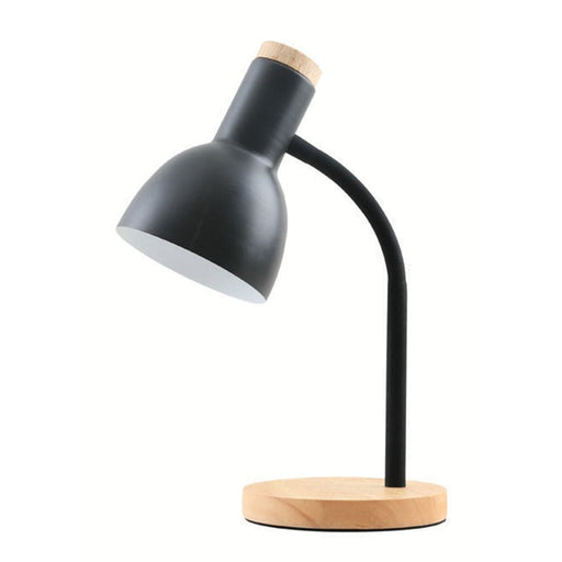 elevenpast table lamp Matt Black Arcadia Metal and Wood Table Lamp In Matt Black | White | Blue | Green