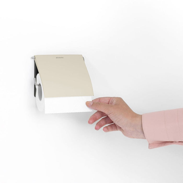Brabantia toilet roll holder ReNew Toilet Roll Holder - Platinum | Soft Beige