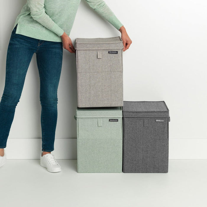 elevenpast laundry bin Brabantia Stackable Laundry Box – 35 Litre Green | Grey | Pepper Black