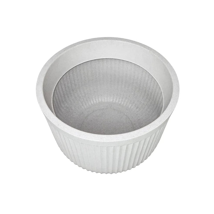 elevenpast Pots & Planters Flute Round Japi Planter White