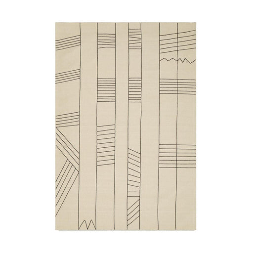 elevenpast Woollen Durry 160cm x 230 cm Birch Cotton and Acrylic Rug Rectangular | Round 8000007NOVOKE02