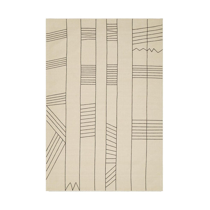 elevenpast Woollen Durry 160cm x 230 cm Birch Cotton and Acrylic Rug Rectangular | Round 8000007NOVOKE02