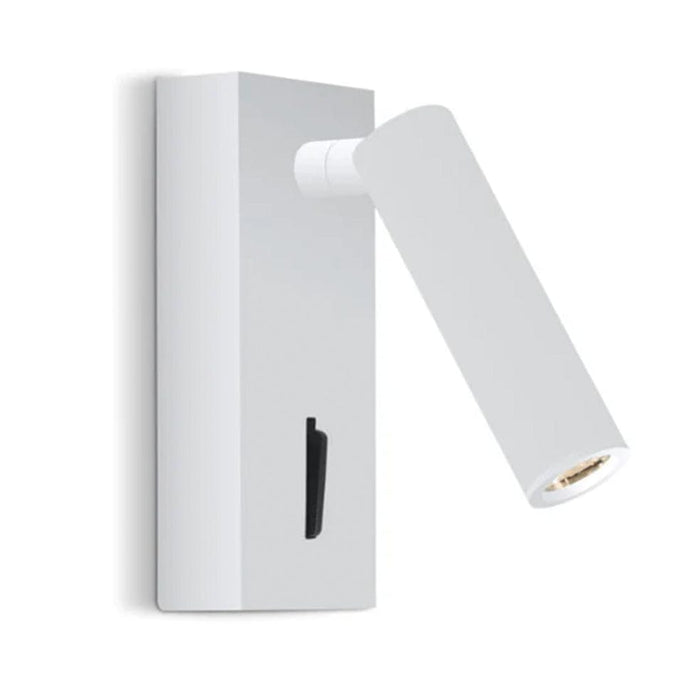 elevenpast Wall Light Matt White Donna Bedside Wall Light - Black | White | Chrome 8288/3031