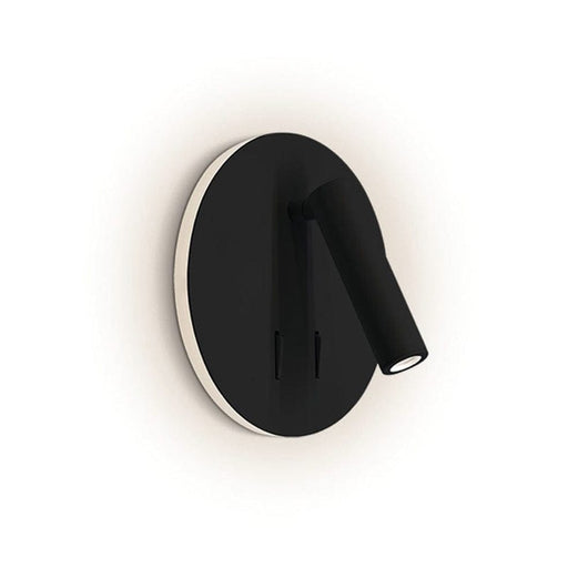 Spazio Matt Black / Round Spin Wall Light - Round or Square 8289/3030