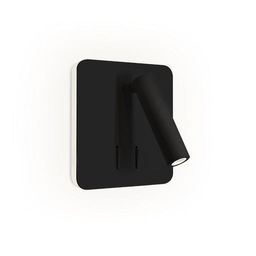 Spazio Matt Black / Square Spin Wall Light - Round or Square 8290/3030