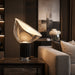 elevenpast Table Lamp Tempo Sculptural Glass Table Lamp – Black and Chrome 8492