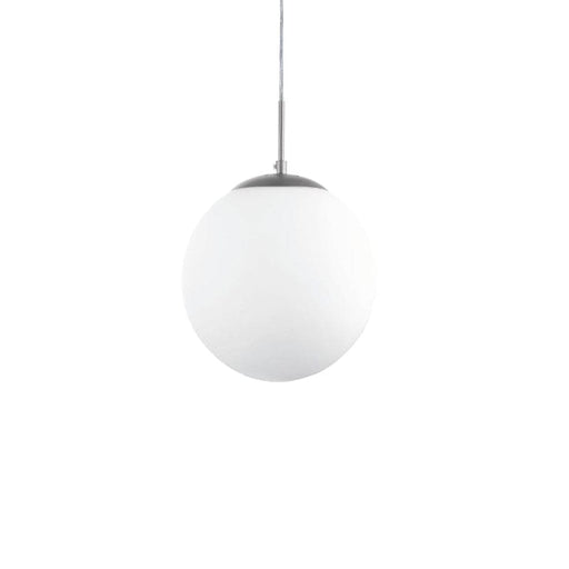 elevenpast Small / Opal & Chrome Globe Pendant Light - Glass 8541.2