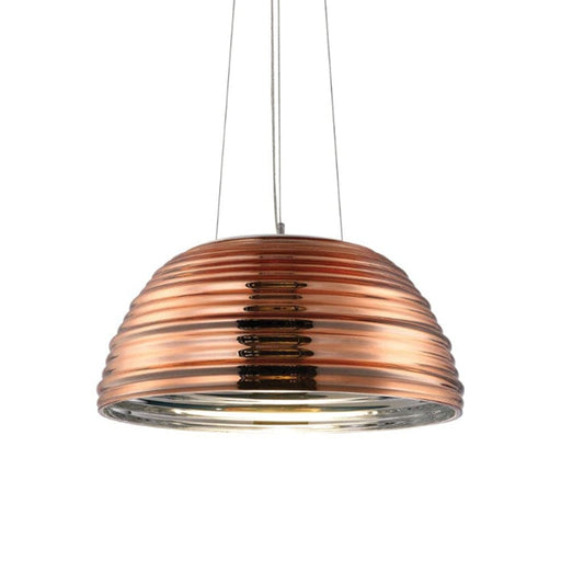 elevenpast Copper Gloss Pendant Light - Plated Glass 8542/42