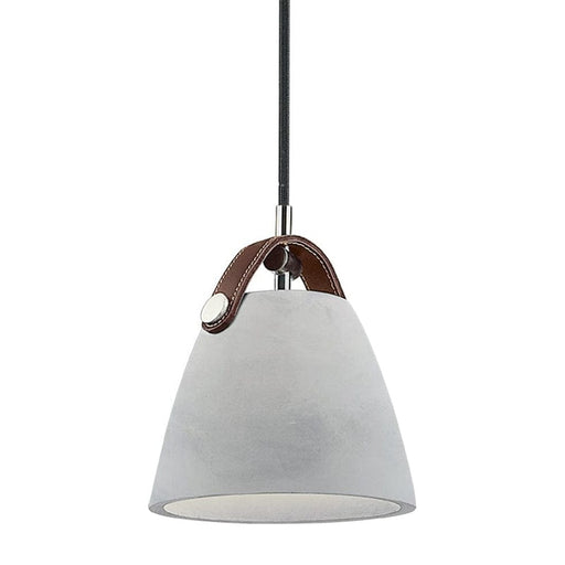 elevenpast Pendant Medium Saddle Pendant Light - Concrete & Leather 8608.160