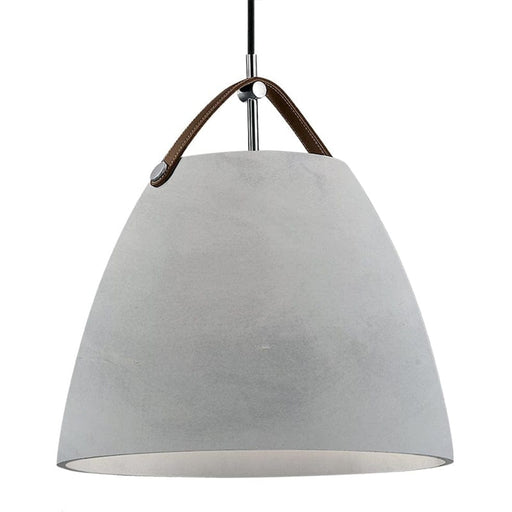 elevenpast Pendant Large Saddle Pendant Light - Concrete & Leather 8608.360