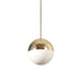 elevenpast Pendant Gold / 30cm Fifty50 Black or Gold with Opal Glass Pendant 3 Sizes 8673.3010