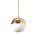 elevenpast Pendant Gold / 40cm Fifty50 Black or Gold with Opal Glass Pendant 3 Sizes 8673.4010