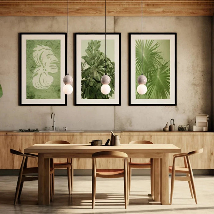 Spazio pendant light Twins Travertine and Opal Glass Pendant Light 8696.01