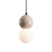 Spazio pendant light Twins Travertine and Opal Glass Pendant Light 8696.01