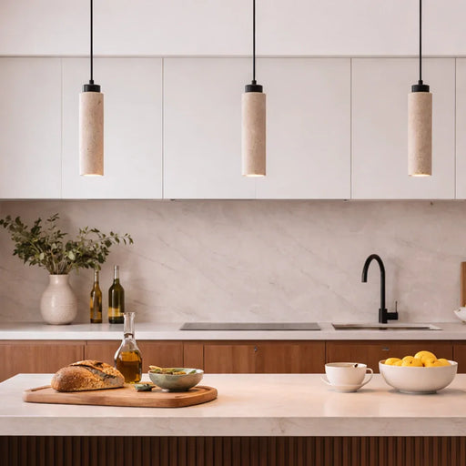 elevenpast pendant light Eterna Travertine Round Pendant Light 8742.01