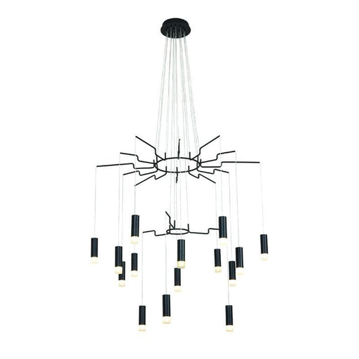 Spazio Lighting Marionette Chandelier Light 15 Light Black 8754