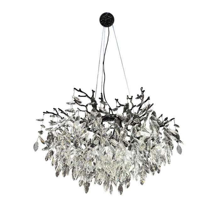 elevenpast chandelier light Black Crystal Linear Chandelier with Branch Design – Venezia 8783.30