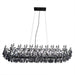 elevenpast chandelier light Black Crystal Linear Chandelier with Branch Leaf Design – Rialto 8784.30