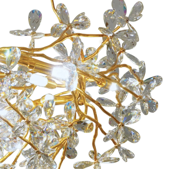 elevenpast chandelier light Champagne Crystal Floral Ring Chandelier – Modern Luxury Ceiling Light 8786.01.09