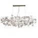 elevenpast chandelier light Champagne Crystal Floral Linear Chandelier – 17 Light Luxury Ceiling Light 8786.02.09