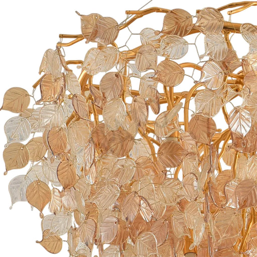 elevenpast Chandelier champagne Grand Cascade Crystal Leaf Chandelier – Champagne | Black 8787.10
