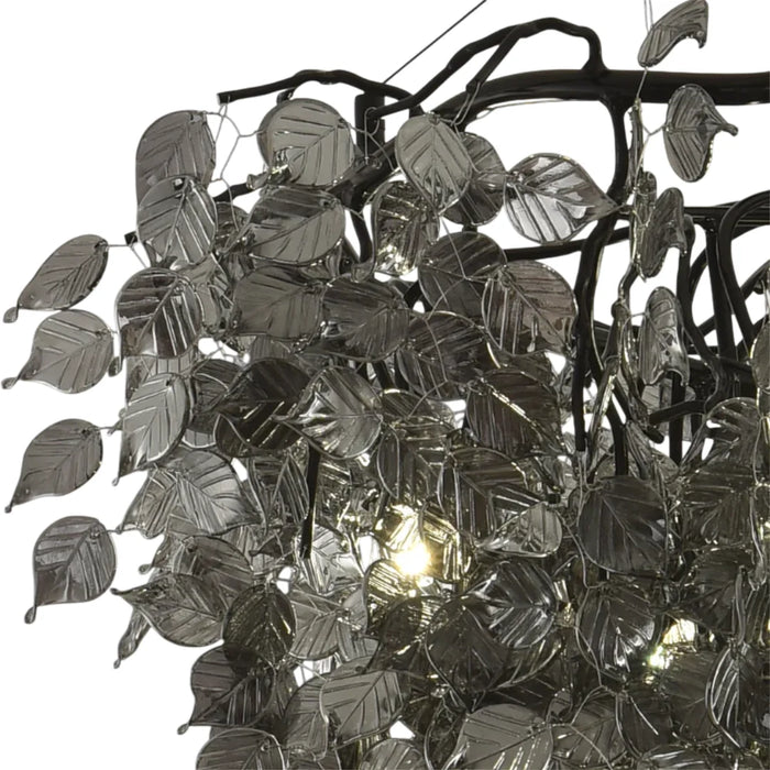 elevenpast Chandelier Black Grand Cascade Crystal Leaf Chandelier – Champagne | Black 8787.30