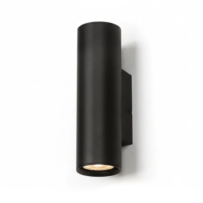 Spazio Wall Light Black Cylindro Up and Down Wall Light in Gold | Black | Graphite 8928.2.30