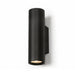 Spazio Wall Light Black Cylindro Up and Down Wall Light in Gold | Black | Graphite 8928.2.30