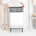 elevenpast laundry bin Bo Laundry Bin Hi – 2 × 45 Litre White | Matt Black