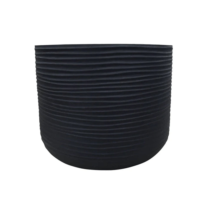 elevenpast Pots & Planters Lagoon Round Japi Planter in Lead - 3 Sizes