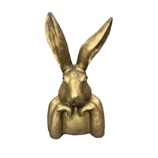 elevenpast Decor Large Thinking Bunny Ceramic Figure Gold | Three Sizes 9148LB140
