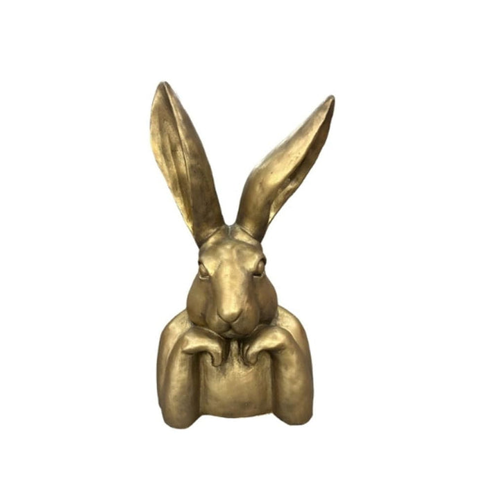 Ceramic Green Thinking Rabbit Thinking Bunny Ceramic Figure Gold | Three Sizes– elevenpast
