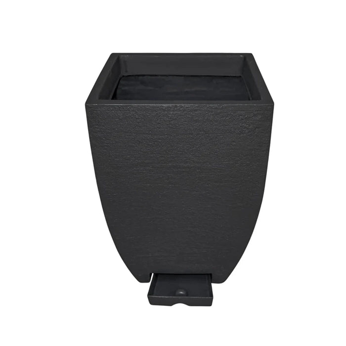 elevenpast Pots & Planters All In One Modern Square Japi Planter in Lead - 3 Sizes