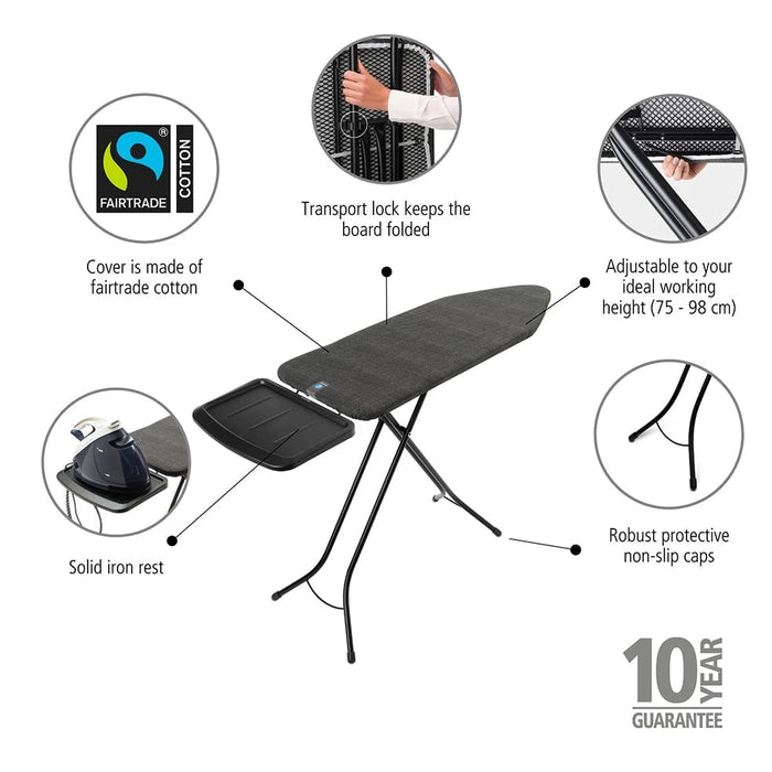 Brabantia ironing board Ironing Board C, 124x45 cm, Solid Steam Unit Holder - Multiple Colours