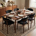 elevenpast Chairs Lucien Dining Chair - Upholstered with Metal Wallnut Legs