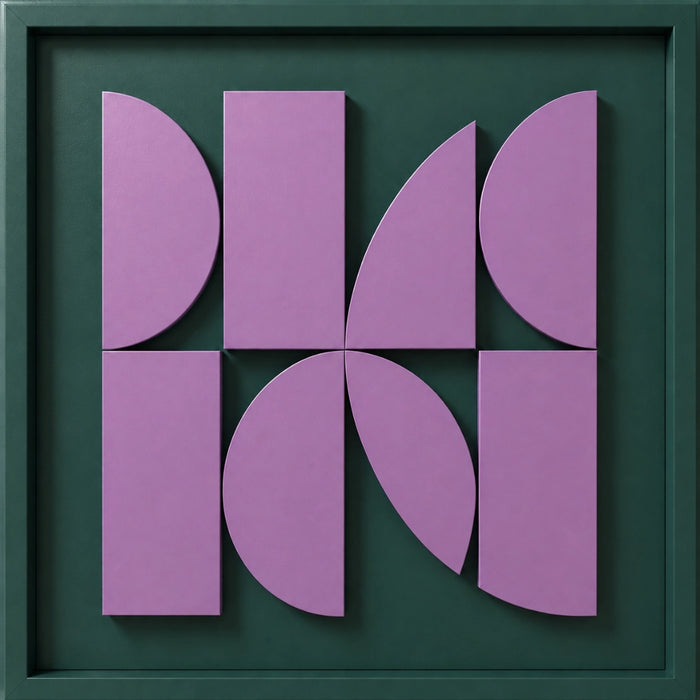 Axis Wooden Wall Art | Green Lilac